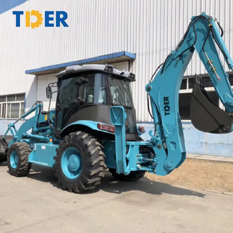 Tder China Fabriek Backhoe Loader Graafmachine Capaciteit 0.3cbm Backhoe Loader Emmer Capaciteit 1cbm Mini Backhoe Loader