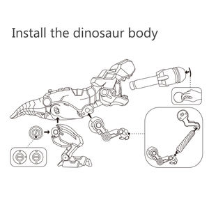 Детская игрушка для стрельбы ITTL, 2 цвета, Электрический динозавр, пусковое устройство для стрельбы, игрушка с пулями, звуковой свет - Product Image 4