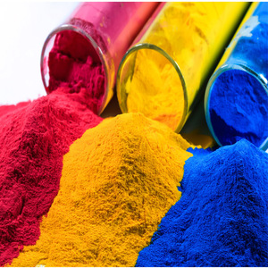 Poudre de revêtement thermodurcissable de peinture de poudre de polyester époxyde hybride <span class=keywords><strong>jaune</strong></span> de l'or RAL1004 - Product Image 1