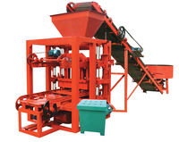 Machine à mouler des blocs de béton QT4-24 pour le marché africain, machines de fabrication de briques emboîtables