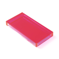 Plateau de vanité en acrylique fluorescent Lucite bijoux commode hauts petit bureau accessoire organisateur plateau