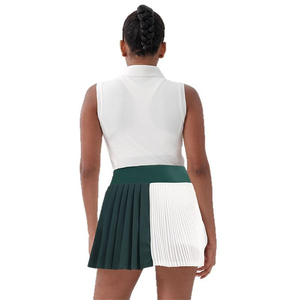 Gaun Pickleball Wanita Custom Logo Grosir OEM Label Pribadi Bernapas Cepat Kering Jumpsuit Atletik Tanpa Lengan Kerah Mandarin - Product Image 6