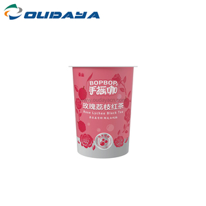 Gobelets en plastique PP à paroi simple avec couvercle anti-effraction, logo personnalisé imprimé en relief, IML 420 ml, pour yaourt <span class=keywords><strong>Activia</strong></span>, parfait et autres boissons - Product Image 1