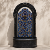 Mosaïque personnalisée à motif étoile islamique pour salle de bain et crédence de cuisine, murale artistique en céramique de pierre verte pour mur commercial