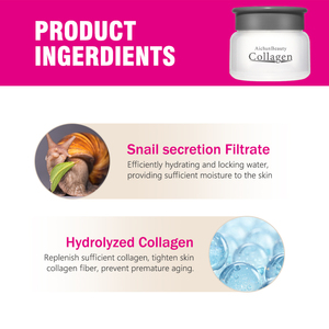 <span class=keywords><strong>Crema</strong></span> Viso al Collagene e Bava di Lumaca, Riduce Rughe e Cicatrici da Acne, Illuminante e Idratante per la Cura del Viso - Product Image 5