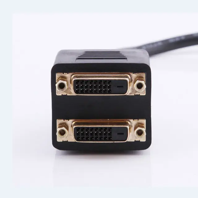 Dvi Mannelijke Naar 2 Dvi Vrouwelijke Adapter Kabel Enkele Link Dvi Splitter Verlengkabel