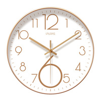 Horloge Murale Classique à Quartz 3D Silencieuse avec Aiguille des Secondes Flottante, Décoration Murale Tendance pour Salon
