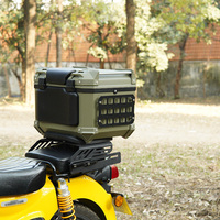 Nouveaux produits boîte de queue de bagage de moto universelle en aluminium 45L avec serrure de sécurité boîte de queue de coffre de moto étanche