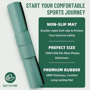 Colchoneta Grande de 5mm de PU y Caucho Natural para Pilates, Antideslizante, para Reformer, <span class=keywords><strong>Yoga</strong></span> y Protección de Colchoneta en Estudio - Product Image 6