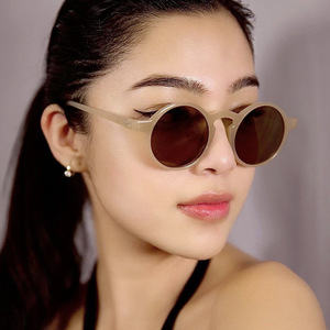European and American Trendy Retro <b>Sunglasses</b> with UV400 Lenses New Unisex Round Frame Sunshade for Children 3509 - Product Image 3