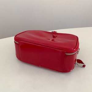 Bolsa de cosméticos de cuero PU con espejo, bolsas de maquillaje impermeables, bolsillos con cremallera doble, bolsa de almacenamiento de cosméticos para mujeres y hombres, viajes a la playa - Product Image 6