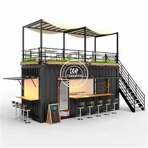 Conception de conteneur de café mobile personnalisé 2025, conteneur d'expédition de 20 pieds, conteneur en verre, boutique de crème glacée, boulangerie - Product Image 5