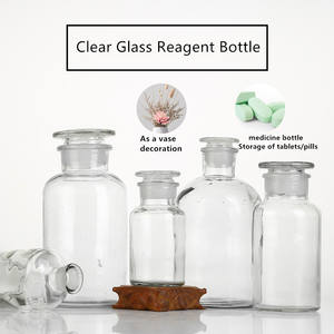 स्पष्ट एम्बर चौड़ा मुंह रासायनिक प्रयोगशाला ग्लास एपोथेटरी 30 मिली-1000 मिली दवा एजेंट - Product Image 3