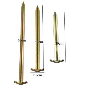 Clous de tente <span class=keywords><strong>d</strong></span>'extérieur en forme de T, 30cm, 40cm, 50cm, clous de tente renforcés, multi-spécifications - Product Image 1