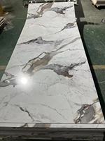 2025 Best Verkopende Uv Marmeren Blad Glad 3d Afdrukken Pvc Marmeren Tv Wandpaneel Blad Voor Interieur Decoratie