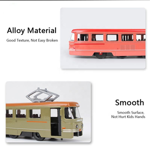 Tren de juguete de aleación, modelo de tren de 3 colores, con luz de sonido - Product Image 4
