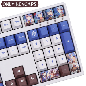 Genshin Impact <span class=keywords><strong>Ganyu</strong></span> Keycap Cherry Profile Anime PBT Dye Sub Teclado mecánico Key Cap <span class=keywords><strong>Set</strong></span> - Product Image 5
