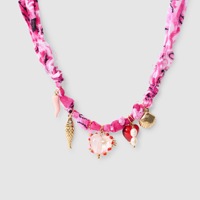 Modeketting Kleurrijk Gevlochten Koord ZeeSter Schelp Vis Uniek en Artistiek Elegant Fris Zoet RVS 18k