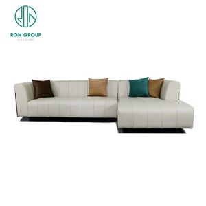 Sofá <span class=keywords><strong>italiano</strong></span> de cuero auténtico con forma de L para sala de estar, muebles de oficina, diseño moderno, sala de estar, sala de estar, conjunto de sofá ejecutivo de tela de lujo - Product Image 1