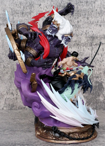 Figurines d'action Gk One Pieces Hell <span class=keywords><strong>Roronoa</strong></span> Zoro 21,5 cm en PVC, figurines de dessin animé à double tête, collection de statues d'anime - Product Image 4