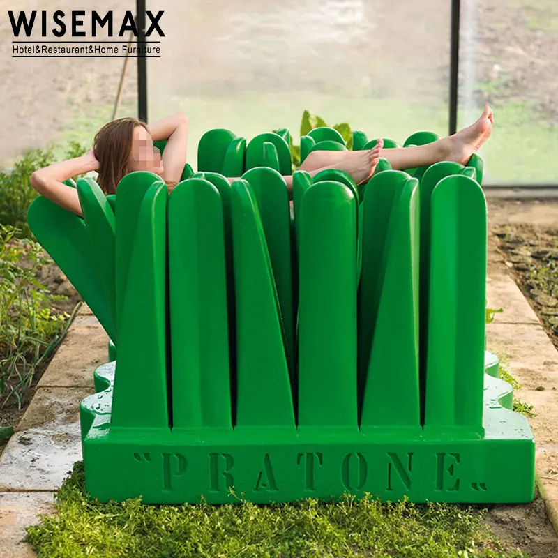 WISEMAX FURNITURE decorative art furniture living room modern furniture sofas sets accent chair plastic grass lounge sofa chair