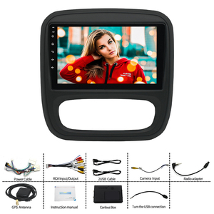 9 pouces 2 Din écran tactile voiture vidéo Dvd lecteur Gps Navigation multimédia Android Radio lecteur pour Renault Trafic Vivaro <span class=keywords><strong>2015</strong></span> - Product Image 2