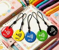Porte-clés NFC étanche en époxy 13,56 MHz, puce 1K ISO14443A pour contrôle d'accès (vente en gros)