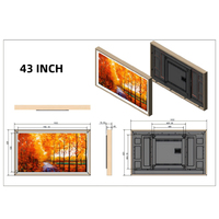 Bingkai foto Digital 4K, bingkai foto Digital Audio Android OS 8G Wifi, dinding rumah kayu resolusi tinggi 3840x2160