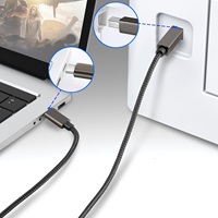 Cable de Carga Rápida 3A con Revestimiento de Nailon, Tipo-C a Tipo-B Macho, para Teléfono Móvil y Banco de Energía