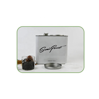 Boîte en fer blanc carrée hermétique personnalisée en usine, finition mate, imprimée offset, de luxe, pour café, avec couvercle à vis, pour aliments, chewing-gum, produits pour bébés