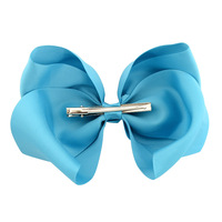 Color caramelo 8 pulgadas niños arco horquilla flor arco horquilla tocado 20 colores pelo Clip girar Hairbow bebé accesorios para el pelo