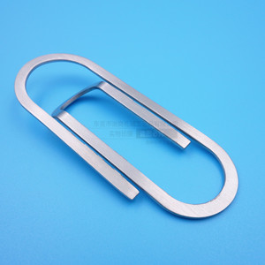Pince à billets en acier inoxydable, design trombone ajouré, pour espèces et pièces de monnaie, cadeau promotionnel, usage professionnel - Product Image 2