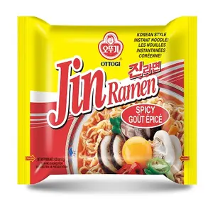 Jin Ramen Sabor suave Fideos instantáneos coreanos Ramen La mejor sopa de degustación Ramen instantáneo tradicional