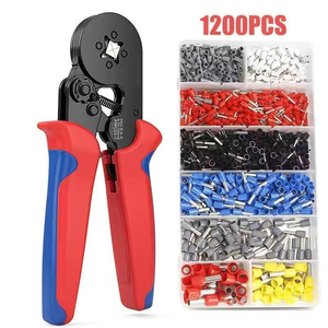 Kit de pinces à <span class=keywords><strong>sertir</strong></span> en acier au carbone de qualité industrielle, mâchoires de sertissage à <span class=keywords><strong>cliquet</strong></span> pour cosses HSC8, outil pour bornes CE/Reach - Product Image 1