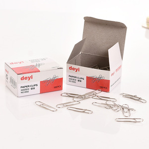 Deyi Paper Clips 50 Mm Silver Metal Office Stationery Supplies - Product Image 1