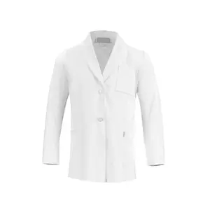 Cotone medico cappotto infermiera uniformi ospedaliere medico laboratorio dentale cappotti moda all'ingrosso vendita calda Design personalizzato corto bianco