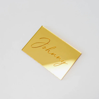 Marque-places modernes personnalisés en acrylique découpés au laser, écologiques, vierges, service de personnalisation, forme rectangulaire, impression et gravure sur mesure