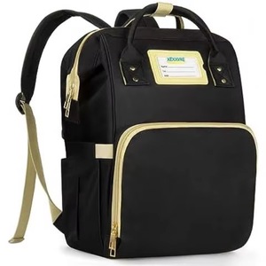 Muestra gratuita: Mochila impermeable para pañales de bebé, bolsa multiusos plegable con puerto USB, bolsa de pañales al por mayor - Product Image 3