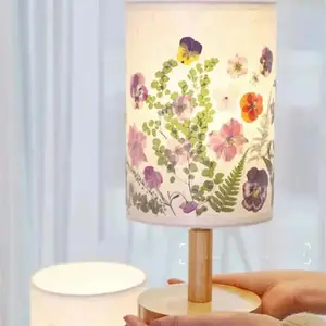 Hoa khô dập nổi Đèn bàn nhà máy mẫu vật xây dựng Salon CHA mẹ-con handmade tự làm đèn bàn đèn dập nổi