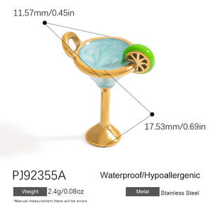 2025 nuovi ciondoli fai da te in acciaio inossidabile accessori per gioielli personalizzati per feste in spiaggia ciondoli in smalto conchiglia di stelle marine - Product Image 6