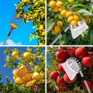 Outils de <span class=keywords><strong>cueillette</strong></span> de fruits Qingle outil de jardin cueilleur de fruits avec poteau télescopique en acier inoxydable fendu pour poteau de rouleau de peinture - Product Image 4