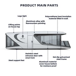 Vorgefertigte Container-Raum kapseln Modernes abnehmbares intelligentes mobiles Design Benutzer definierte schlafende feuchtigkeit beständige Raumkapsel für das Hotel - Product Image 3