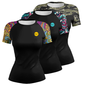 <span class=keywords><strong>เสื้อ</strong></span>ยืดมวยรัดรูปสำหรับผู้หญิงเสื้อผ้าใส่เล่นกีฬาแบบแห้งเร็วโลโก้ได้ตามต้องการ - Product Image 1