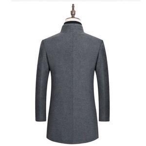 Vente chaude de laine automne et manteau d'hiver long pour hommes <span class=keywords><strong>Trench</strong></span> épaissi - Product Image 6