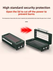 شواية كهربائية منزلية متعددة الوظائف من سابكيو كرافتسمان، فرن دوار أوتوماتيكي بدون دخان، آلة شواء منزلية متعددة الاستخدامات - Product Image 3