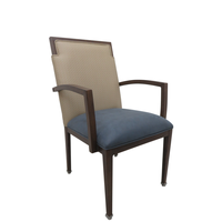 Chaise empilable de haute qualité, design moderne imitation bois, fauteuil en aluminium pour hôtel, maison de retraite