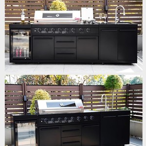 Grill <span class=keywords><strong>BBQ</strong></span> Moderno Americano per Patio, Cucina Esterna Completa, Sistema di Griglia Elettrica, Mobile Impermeabile in Acciaio Inox 304 - Product Image 3