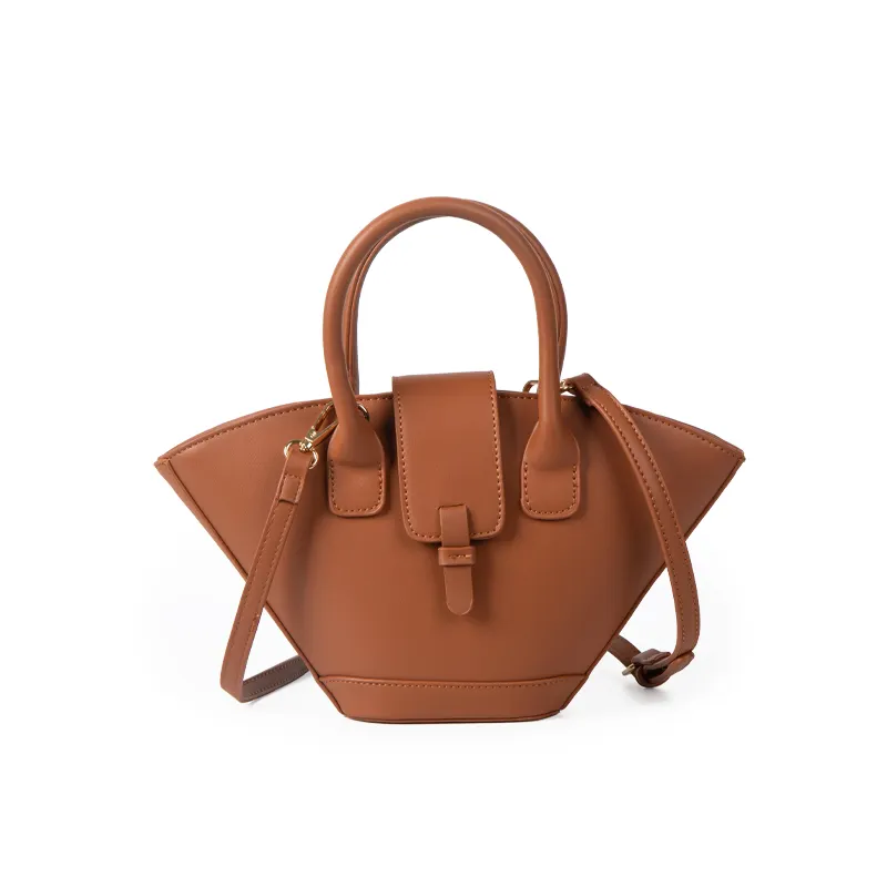 تصميم عصري جديد حقيبة يد متطورة من الجلد الصناعي ، حقيبة حمل بسعة كبيرة ، حقيبة دلو على الطراز العتيق للنساء