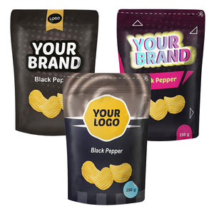 Bolsa Personalizada de Mylar con Sello Térmico y Troquelado para Snacks y Papas Fritas, Bolsa Doypack de <span class=keywords><strong>Plástico</strong></span> de Grado Alimenticio con Cierre <span class=keywords><strong>Ziploc</strong></span> Resellable, Sachet de Aluminio - Product Image 6