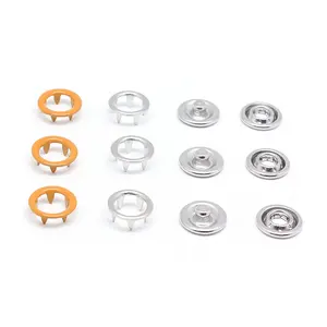 Accesorios de ropa anillo 9,5mm prong Press Stud metal perla cinco garra personalizado prong Snap button Set